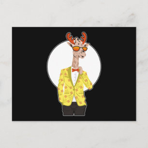 Carte Postale Conception de cadeau de girafe Safari mignon et co