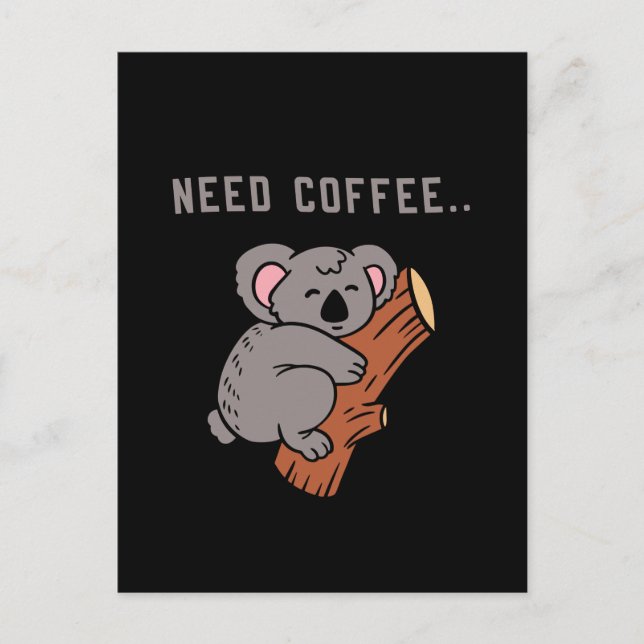 Carte Postale Conception de café amusant (Devant)