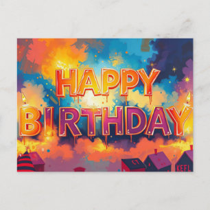 Carte Postale Conception de célébration d'anniversaire