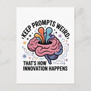Carte Postale Conception de cerveau d'innovation en intelligence