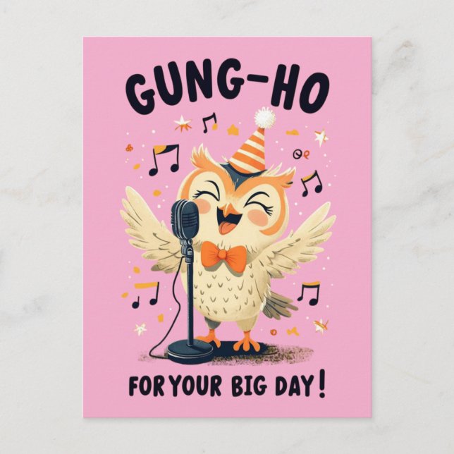 Carte Postale Conception de chant de célébration d'anniversaire  (Devant)