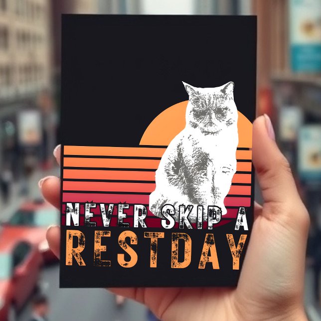 Carte Postale Conception de chat en détresse pour jour de repos  (Créateur téléchargé)