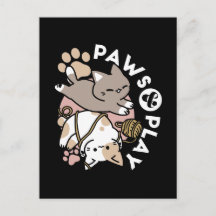 Conception de chats mignons et joueurs – Art de pa