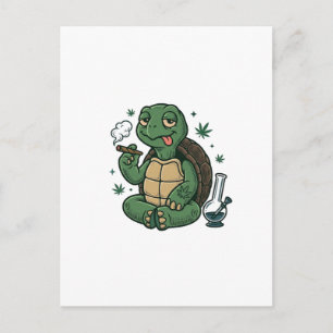 Carte Postale Conception de chemise vectorielle tortue stoner vi