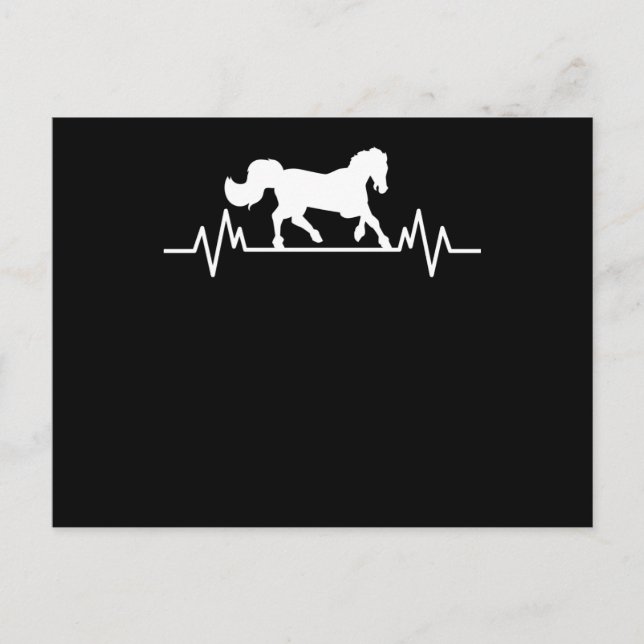 Carte Postale Conception de cheval Battement de coeur Amusement  (Devant)