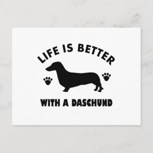 Carte Postale conception de chien daschund