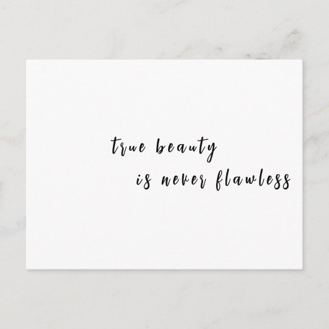 Carte Postale Conception de citation inspirante de beauté modern (Devant)