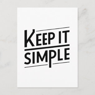 Carte Postale Conception de citation minimale Gardez les choses