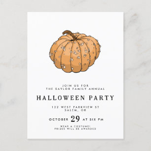 Carte Postale Conception de citrouille Knucklehead