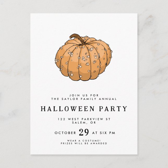 Carte Postale Conception de citrouille Knucklehead (Devant)