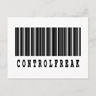 Carte Postale conception de code barre freak de contrôle