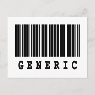 Carte Postale conception de code-barres générique