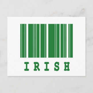 Carte Postale conception de code-barres irlandais