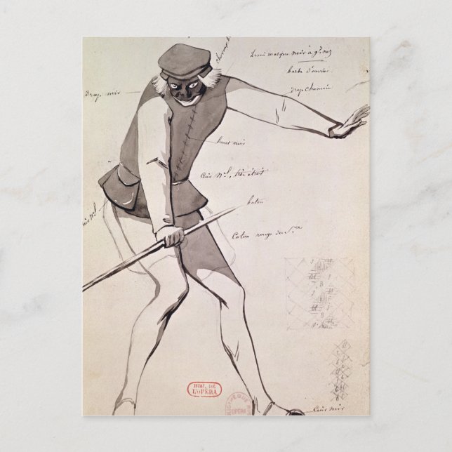 Carte Postale Conception de costume pour Acrobat (Devant)