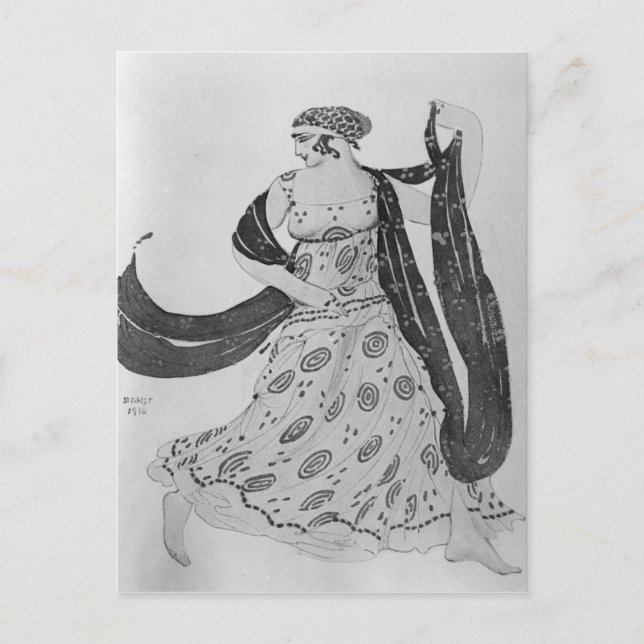 Carte Postale Conception de costume pour 'Cléopâtre', 1910 (Devant)