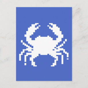 Carte Postale conception de crabe pixel
