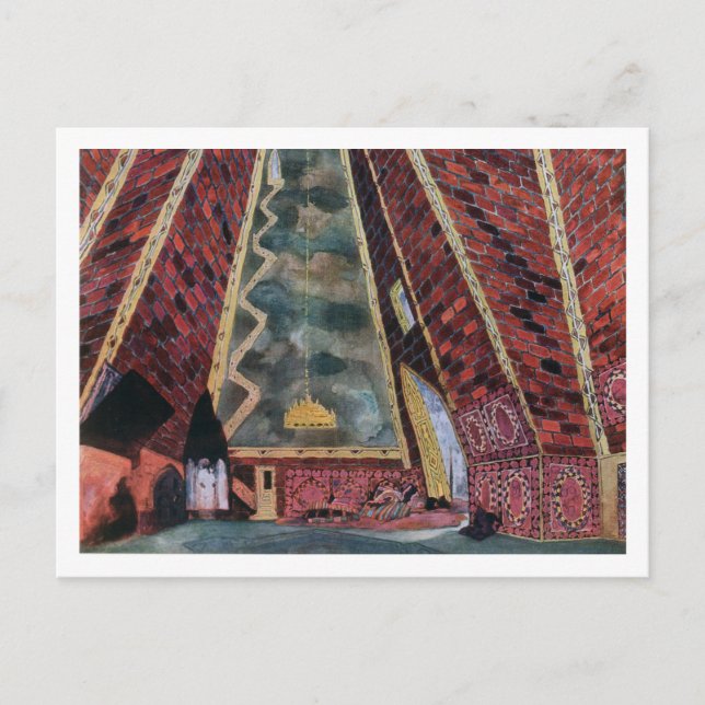 Carte Postale Conception de décors pour Thamar, 1912 (litho coul (Devant)