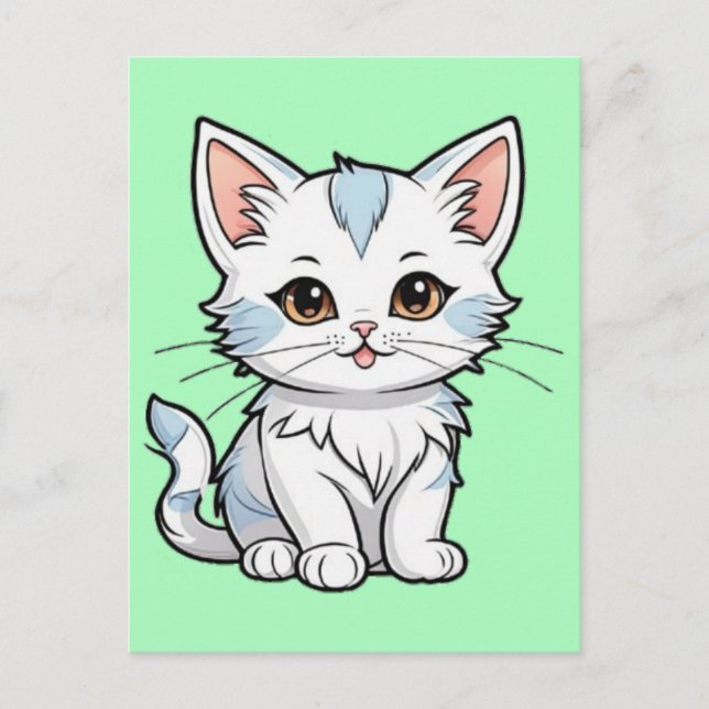 Carte Postale Conception de dessin de ligne de dessin animé de c (Devant)