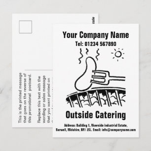 Carte Postale Conception de dessins animés pour la restauration