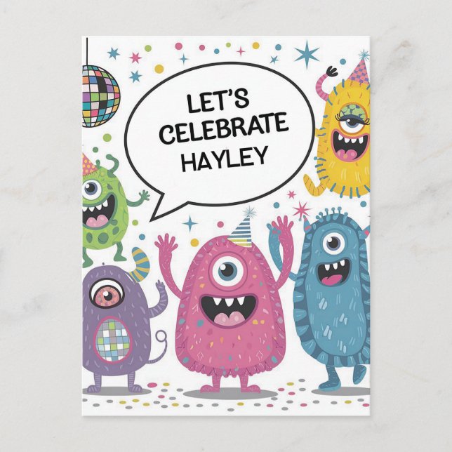Carte Postale Conception de fête d'anniversaire pour enfants ave (Devant)