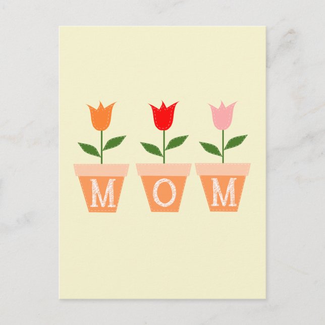Carte Postale Conception de fleurs pour maman (Devant)