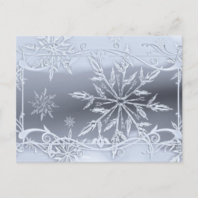 Carte Postale Conception de flocon de neige absolument époustouf (Devant)