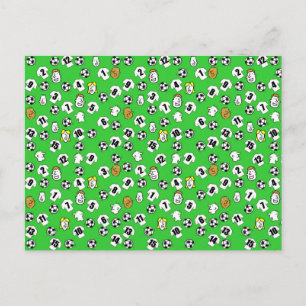 Carte Postale Conception de football avec des maillots blancs