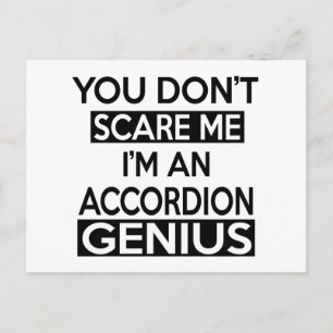 CARTE POSTALE CONCEPTION DE GÉNIE D'ACCORDION