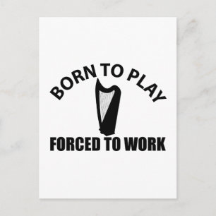 Carte Postale conception de harpe celtique