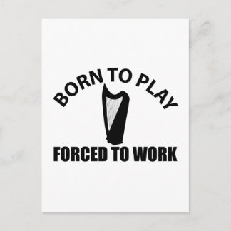 Carte Postale conception de harpe celtique