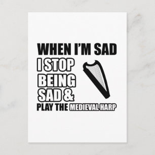 Carte Postale Conception de Harpe cool