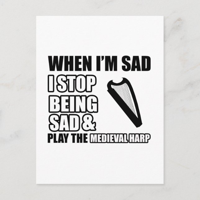 Carte Postale Conception de Harpe cool (Devant)