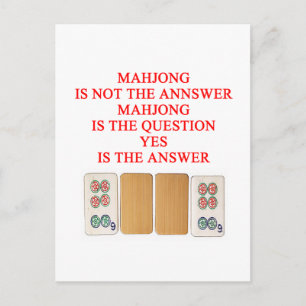 Carte Postale conception de joueur de mahjong