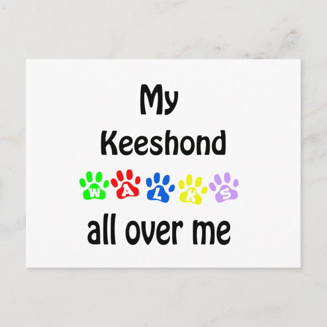 Carte Postale Conception de Keeshond Walks (Devant)