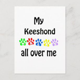 Carte Postale Conception de Keeshond Walks