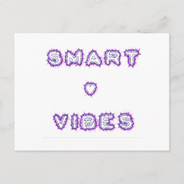 Carte Postale Conception de l'art texte de devis Smart Vibes (Devant)