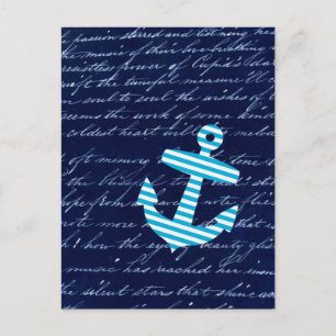 Carte Postale Conception de l'écriture manuscrite d'ancrage à ba