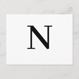 Carte Postale Conception de lettre initiale moderne minimaliste