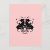 Conception de lion vintage rose clair de cornouill