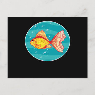 Carte Postale Conception de l'océan de poissons baleine nageant