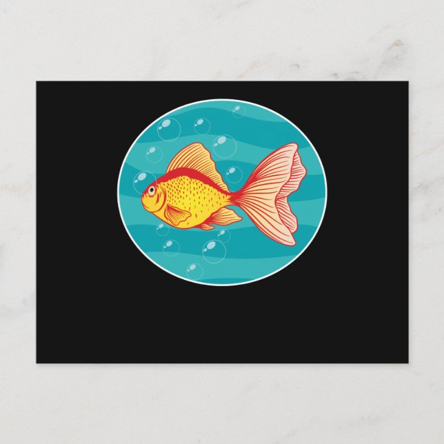 Carte Postale Conception de l'océan de poissons baleine nageant  (Devant)