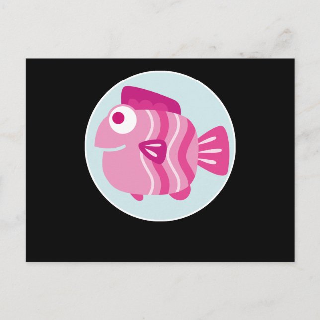Carte Postale Conception de l'océan de poissons baleine nageant  (Devant)