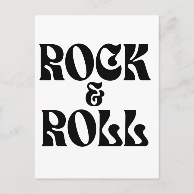 Carte Postale conception de logo de musique Rock and Roll (Devant)
