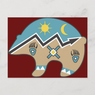Carte Postale Conception de l'ours tribal
