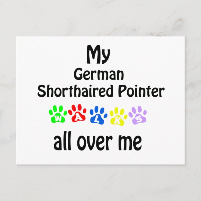 Carte Postale Conception de marches de pointeur germanique (Devant)