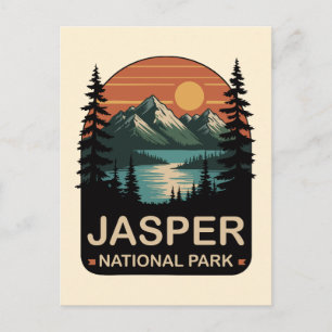 Carte Postale Conception de montagne vintage du parc national de