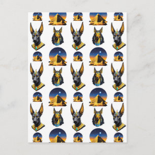 Carte Postale Conception de motif de pyramide d'Égypte antique A