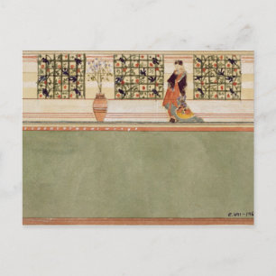 Carte Postale Conception de mur anglo-japonaise, v.1860 (aquarel
