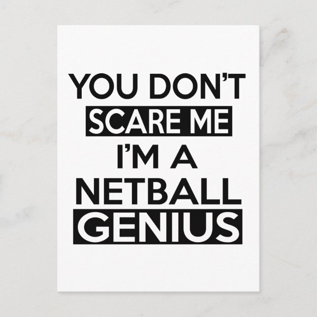 CARTE POSTALE CONCEPTION DE NETBALL GENIUS (Devant)