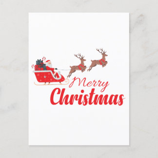 Carte Postale Conception de Noël et rennes